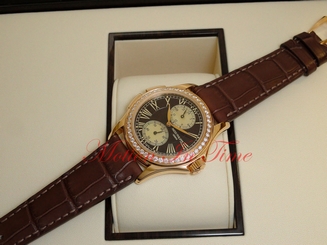 Patek Philippe 4934R-001 Rose Gold Complications Travel Time Ladies 35mm Diamond