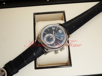  Patek Philippe 5960P-015 Annual Calendar Chronograph Platinum 40.5mm Blue Dial