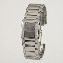  PATEK PHILIPPE LADIES DIAMOND DIAL GRAY STAINLESS STEEL TWENTY-4 4910/10A-010 
