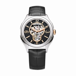 Philip Stein Men's Prestige Automatic Black Alligator Strap Watch - 17A-SKFB-AB