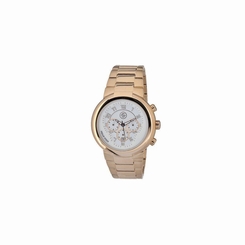 Philip Stein Men's 32-ARGW-RGSS Quartz Gold Plated Chronograph White Dial Watch
