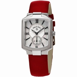 PHILIP STEIN WOMEN'S CLASSIC 28MM LEATHER BAND SWISS QUARTZ WATCH 21-CMOP-MR
