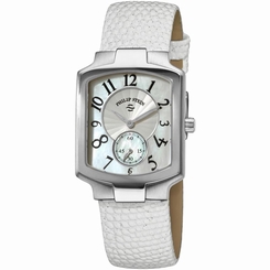 PHILIP STEIN 21FMOPCGLW LADIES WHITE CALFSKIN 28MM STAINLESS STEEL CASE WATCH