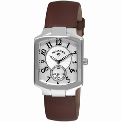 PHILIP STEIN 21FMOPCBR LADIES BROWN CALFSKIN 27MM STAINLESS STEEL CASE WATCH