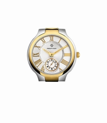 Philip Stein Two Tone Yellow Gold Classic Round Large Men's Watch 42TG-CWG