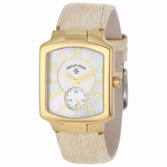 Philip Stein Women's 21GP-FW-OG Gold-Plated Watch with Gold and Cream Leather St