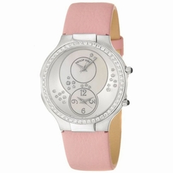 Philip Stein 7D-SCDMOP-CP Womens White Dial Quartz Watch with Leather Strap