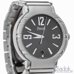 Piaget Polo 18K White Gold Watch Grey Dial Automatic Ref. 27700 Date
