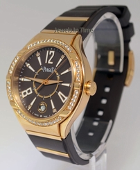 Piaget Polo FortyFive Ladies 18k Rose Gold & Diamond Watch Quartz GOA36013