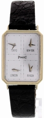 Men's 18k White Gold Piaget World Time 15402