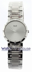 Piaget Dancer 18Kt White Gold Round 31MM Quartz Men's Watch G0A03331 New in Box