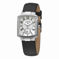 PHILIP STEIN WOMEN'S 10MM BLACK SATIN STAINLESS STEEL CASE QUARTZ WATCH 21FMOPIB