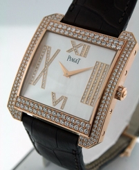 Piaget Protocole XXL $62,000.00 Diamond 18k Rose Gold MOP dial watch.