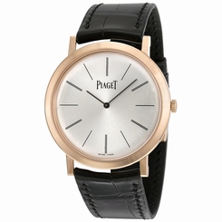 Piaget Altiplano Mechanical Silver Dial Leather Ladies Watch G0A31114