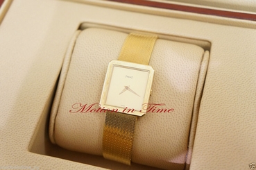 Piaget Protocol Vintage 18kt Cut Corner Rectangular, Champagne Dial -Yellow Gold