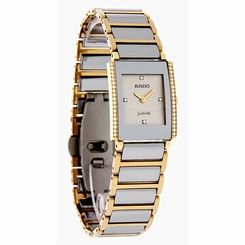 Rado Integral Ladies Diamond Gold Tone Ceramic Swiss Quartz Watch R20339752 505021010125