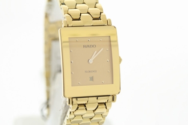 NWOT Ladies Rado Florence R48843253 Gold Tone Stainless Steel Quartz Watch