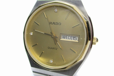 Authentic RADO Day & Date 3Point Dia Stainless Steel Men's Watch RW11652L