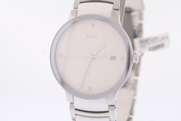Ladies Rado Centrix Jubile�� R30927722 White Ceramic Diamond Accent Watch