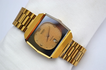 Vintage Rado Diastar Tungsten Carbide Gold Plated Automatic Mens Watch 322