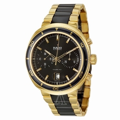 Rado D Star Chronograph Yellow Gold PVD Ceramic Automatic Watch - R15967162 758498051362