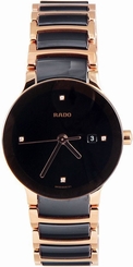 Rado Centrix Jubile Ceramic Rose Gold-tone Mini Mens Watch R30555712