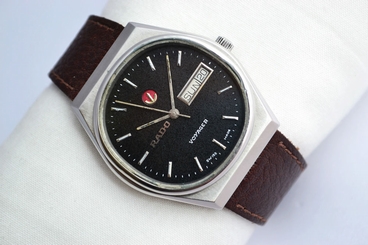 Vintage Rado Voyager Stainless Steel Automatic Mens Midsize Watch 158