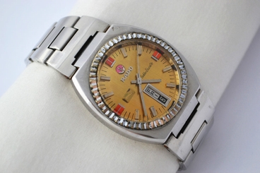 Vintage Rado Golden Gazelle Mens Stainless Steel Automatic Watch 795