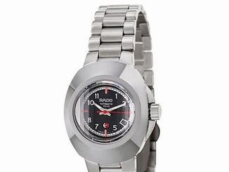 NWOT Ladies Rado Original Automatic R12697153 Black Dial w/ Date St. Steel Watch