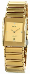 Rado R20338742 Integral Jubile Diamonds Unisex Gold Toned Ceramic Midsize Watch