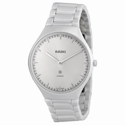NWT Unisex Rado True Thinline Automatic R27970102 White Ceramic Watch