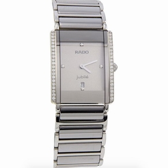 NWOT Ladies Rado Integral Jubile�� R20429722 Diamond Accent Gray Dial Watch 758498007024