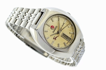 Vintage Rado Purple Gazelle Stainless Steel Automatic Mens Watch 1108