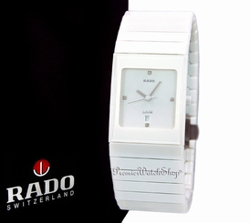 Brand New Rado Ceramica Jubile R21711702 Men's Diamond / White Ceramic Watch