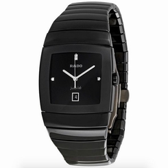 NWOT Men's Rado Sintra XL Jubile�� R13724702 Black Ceramic Diamond Accent Watch
