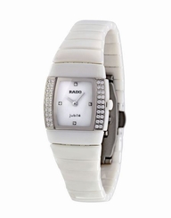 NWOT Ladies Rado Sintra R13633702 Diamond White Ceramic Swiss Quartz Watch