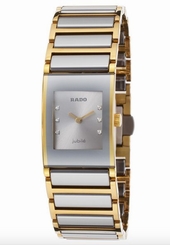 NWOT Ladies Rado Integral Jubile�� R20750702 Two Tone SS Diamond Marker Watch