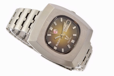 Vintage Rado Purple Horse Stainless Steel Automatic Mens Watch 1241