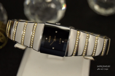 LADIES RADO SINTRA 18K GOLD AND HIGH-TECH CERAMICS FULL DIAMONDS 153.0334.3