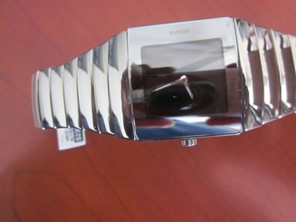 Mens Rado Watch R13433152-Platinum-tone Ceramic Case- Quartz Movement