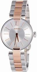 RADO Ladies Coupole S Quartz Luxury Watch R22854023 Two tone Rose gold plated