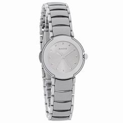 Rado La Coupole Ladies Gray Dial Platinum Ceramic Swiss Quartz Watch R22594102