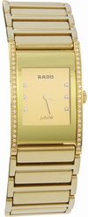 Rado Integral Champagne Square Dial Stainless Steel Women's Watch R20783732