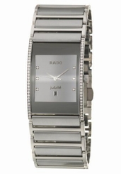 Rado R20731712 Integral Jubile Diamond Men Platinum Toned Steel & Ceramic Watch