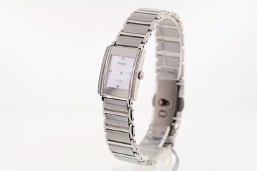 NWOT Ladies Rado Integral R20430909 Mother of Pearl Diamond Dial Ceramic Watch