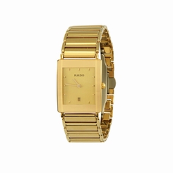 Rado Integral Gold Dial Gold Tone Ceramic Unisex Watch R20381272