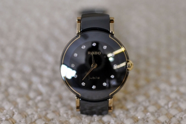 rado jubile coupole with full diamond dial and ceramic ladies 153.0352.3 mint!