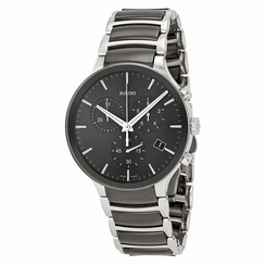 Rado Centrix Chronograph Black Ceramic and Steel Mens Watch R30130152
