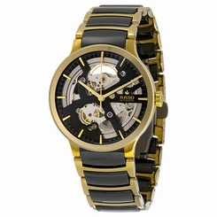 Rado Centrix Skeleton Dial Gold PVD Steel and Ceramic Mens Watch R30180162