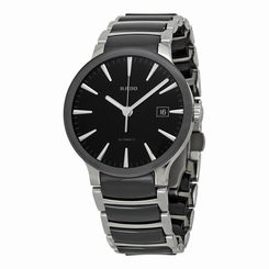 Rado Centrix Black Dial Stainless Steel and Ceramic Mens Watch R30941152